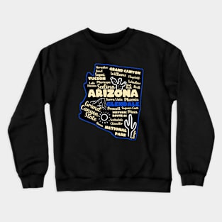 Arizona Glendale map arizona state usa arizona tourism Glendale tourism Crewneck Sweatshirt